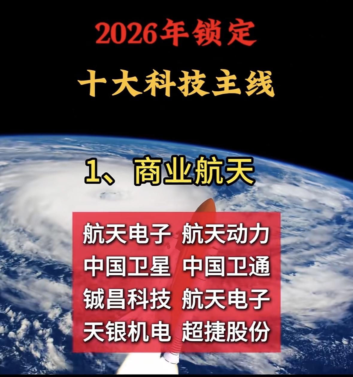 2026年锁定十大科技主线，可控核聚变领跑未来！2026年科技聚焦商业航天，