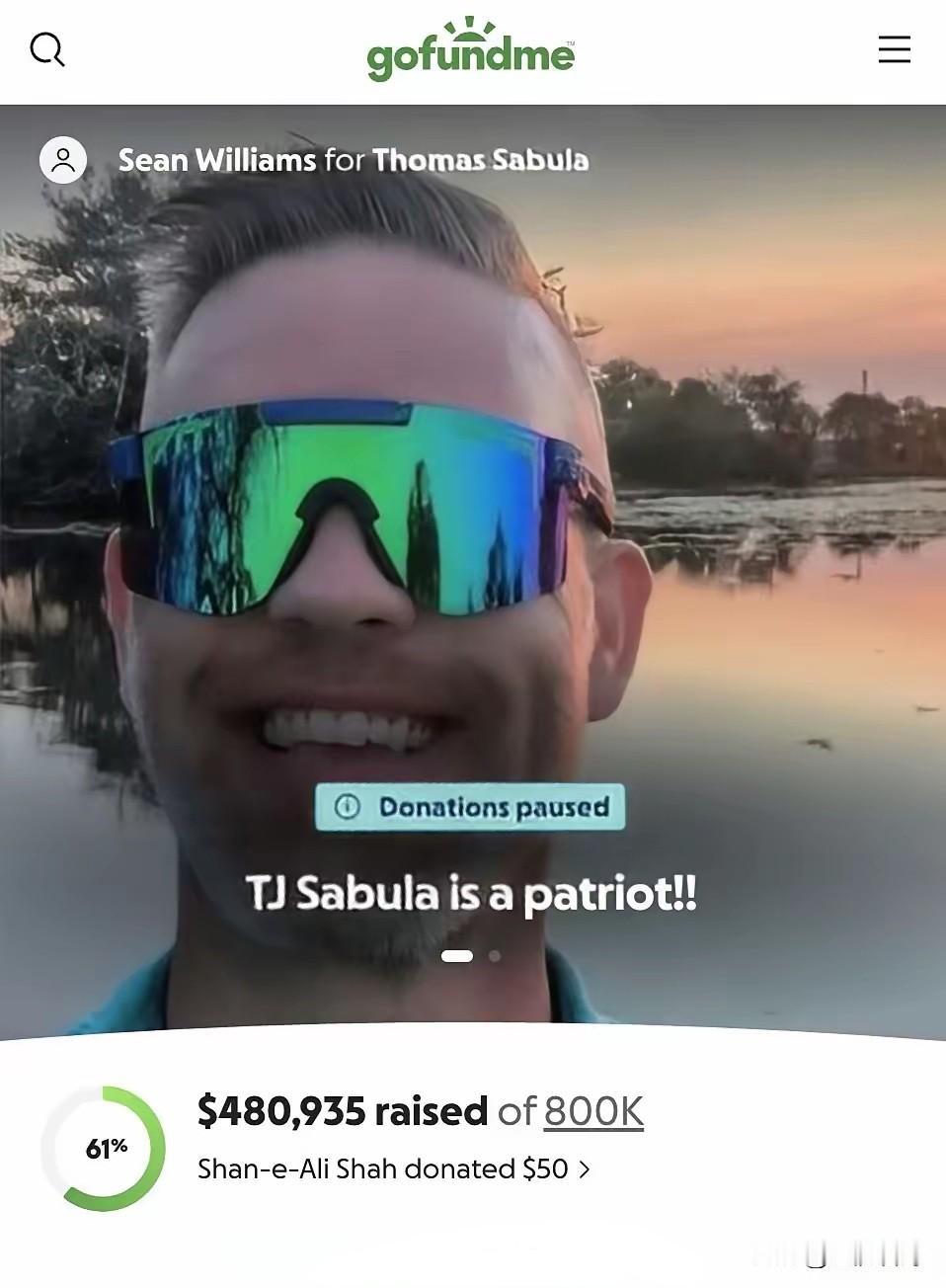 昨天嘲讽特朗普并被特朗普竖中指侮辱的福特流水线工人名叫TJSabula，目前已