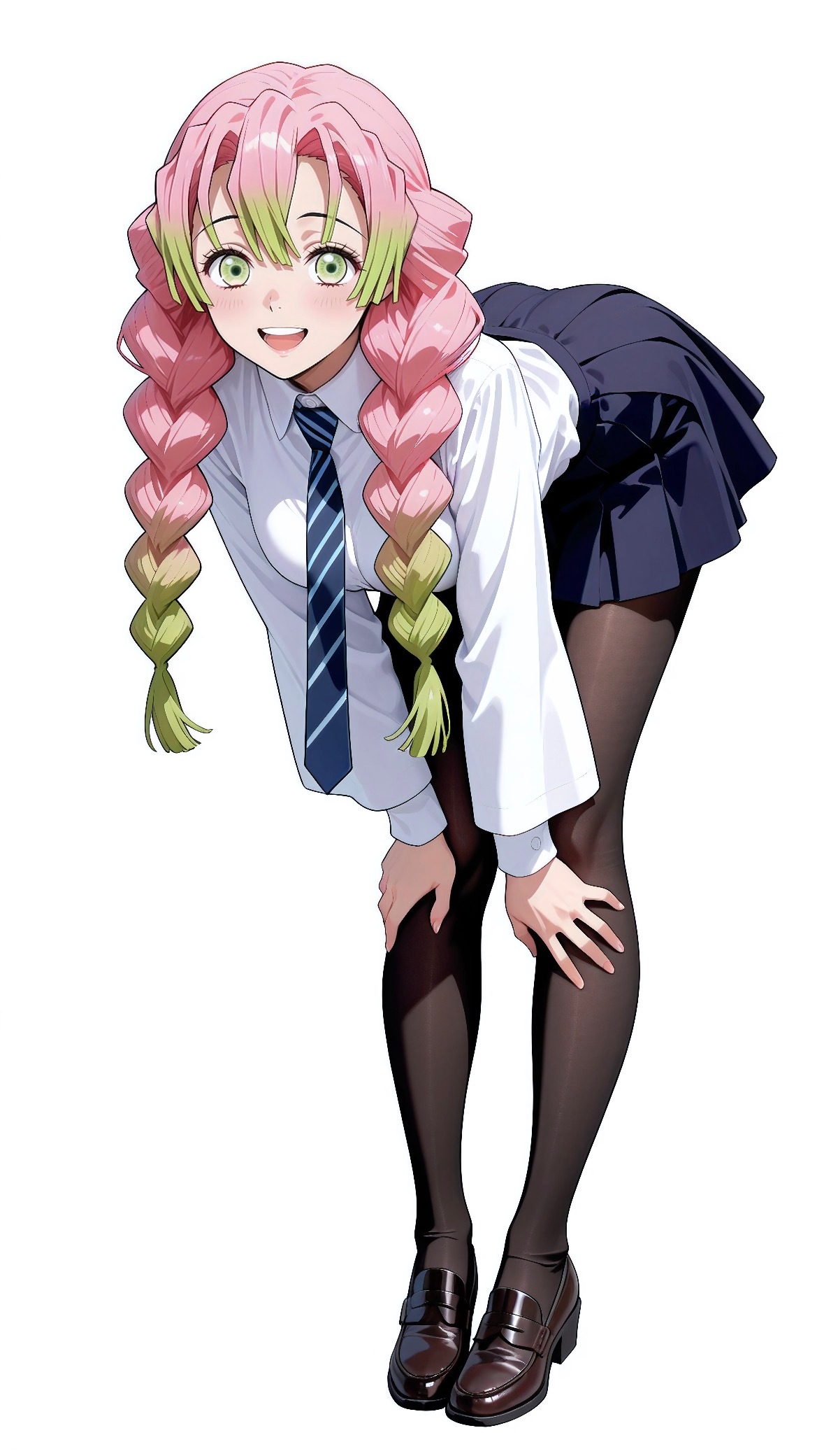 鬼灭团建！祢豆子穿JK制服也太甜了吧～豆子酱好可爱呀啊啊啊！！动漫点评团鬼灭之刃