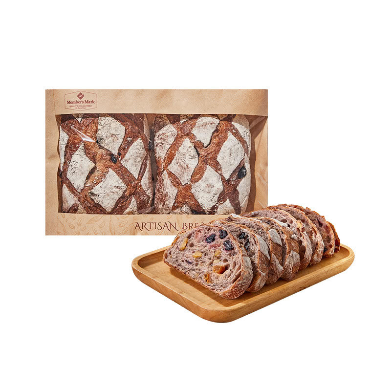 好想来上架山姆零食最近在山姆买的这个蓝莓杏干酸法包挺好吃的，很有嚼劲也很香，推荐