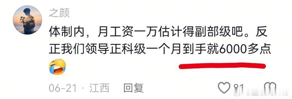 体制内正科级一个月的工资水平就这样，跟大部分普通人一样。