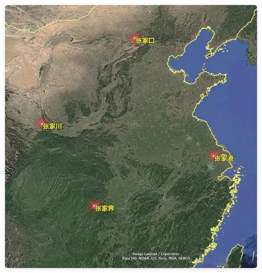 中国居然有四座城市都姓张，打开地图才看懂它有多巧！很多人第一次被提醒时会愣一下