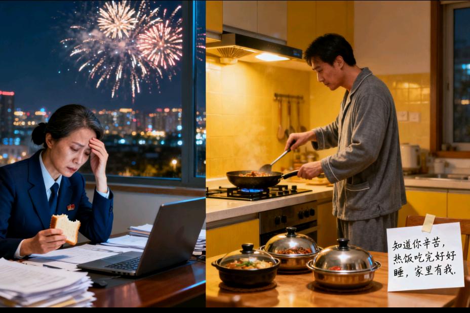 除夕夜加班写材料，老公一句话让我红了眼！大年夜别人全家围炉吃饺子，我蹲在单