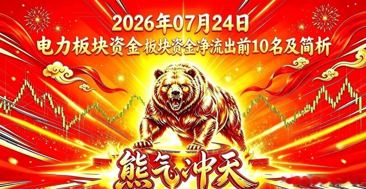 2026年07月24日电力板块资金净流出前10名及简析股票名称：大唐发电资金净