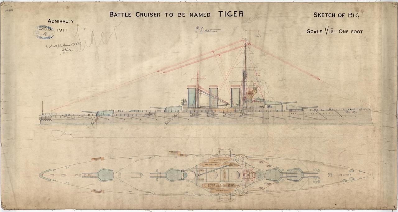 “战列巡洋舰将命名为‘虎号（Tiger）’”当这艘战列巡洋舰投入服役时，英国皇家