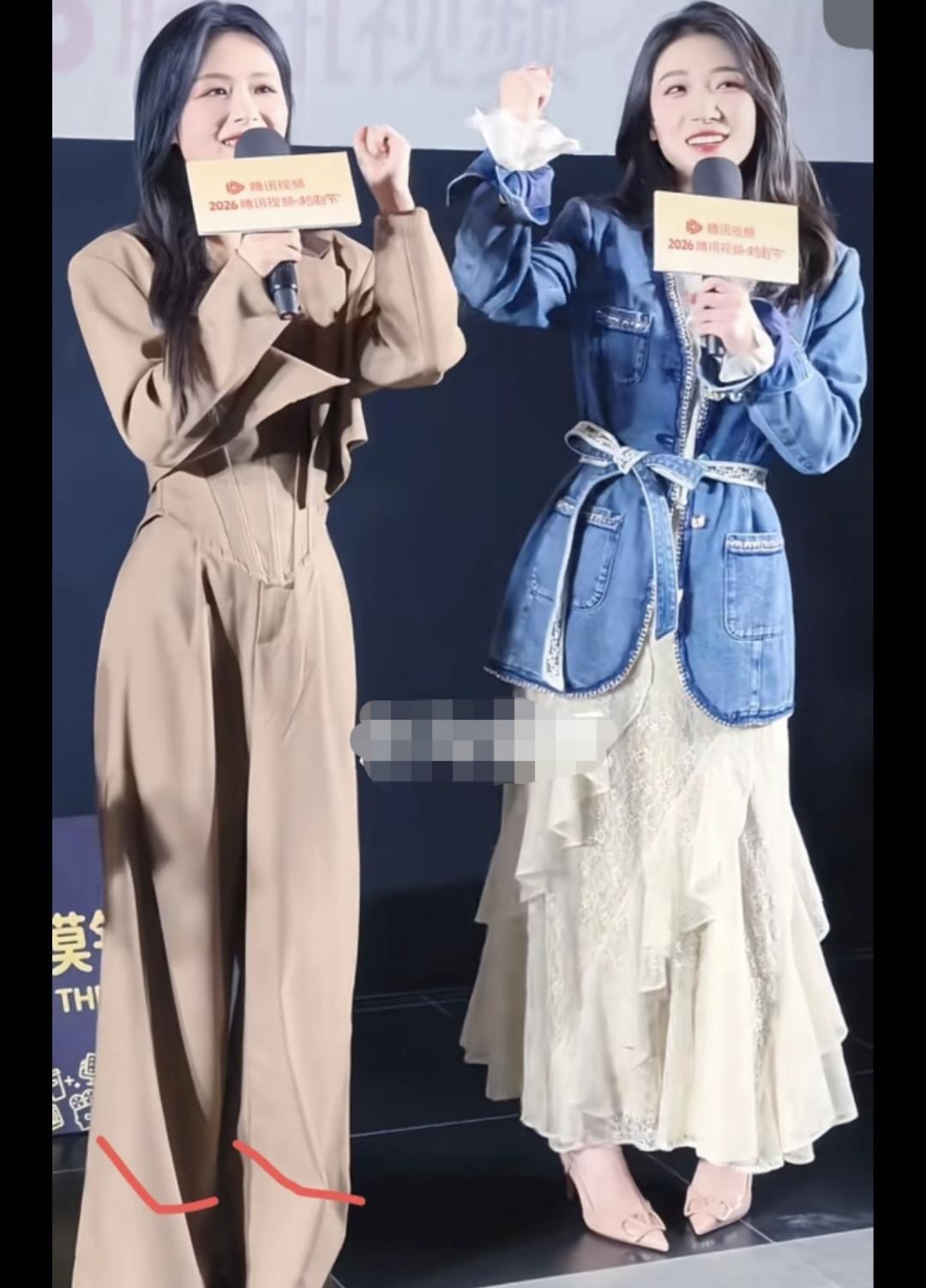 娱乐圈的身高，简直就是一门玄学！王格格和余茵同框，视觉上愣是给你整成了一样高，