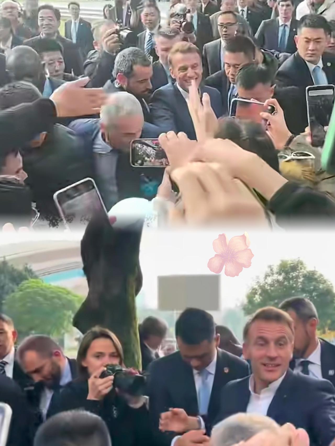 刚刚听说，川大干了三十年的老教授说，法国总统访华从来都不只是做表面文章。四川