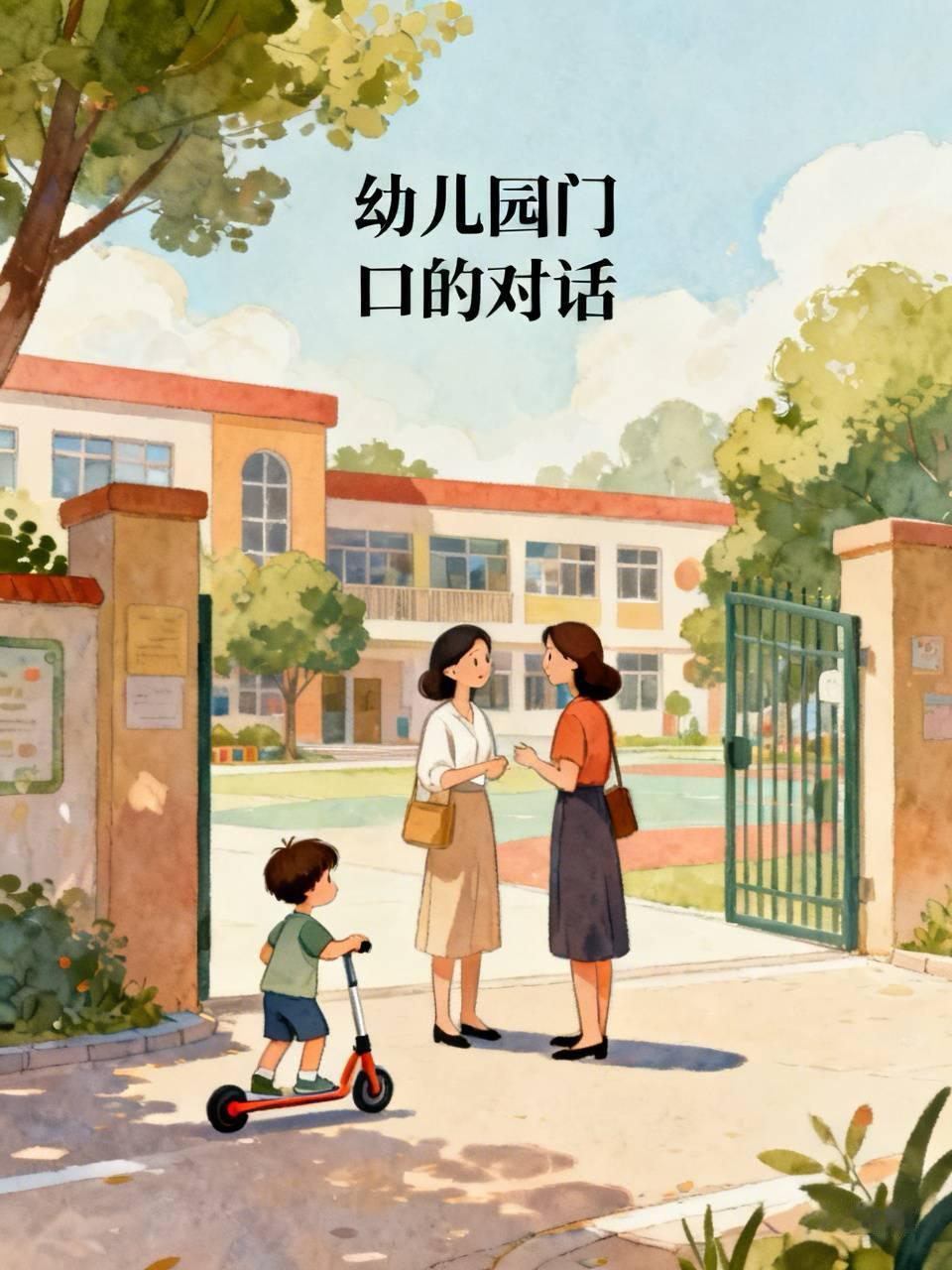 幼儿园门口听见的一段对话，扎了所有家长的心下午四点，幼儿园门口。我蹲在那