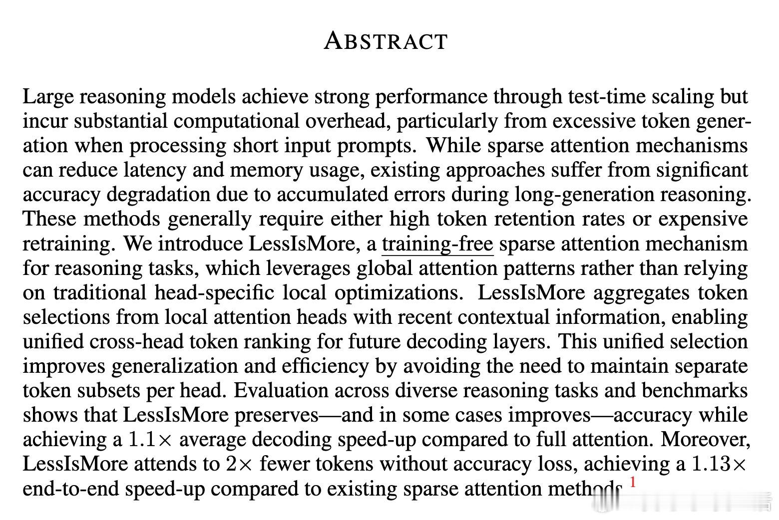 《LessIsMore:Training-FreeSparse