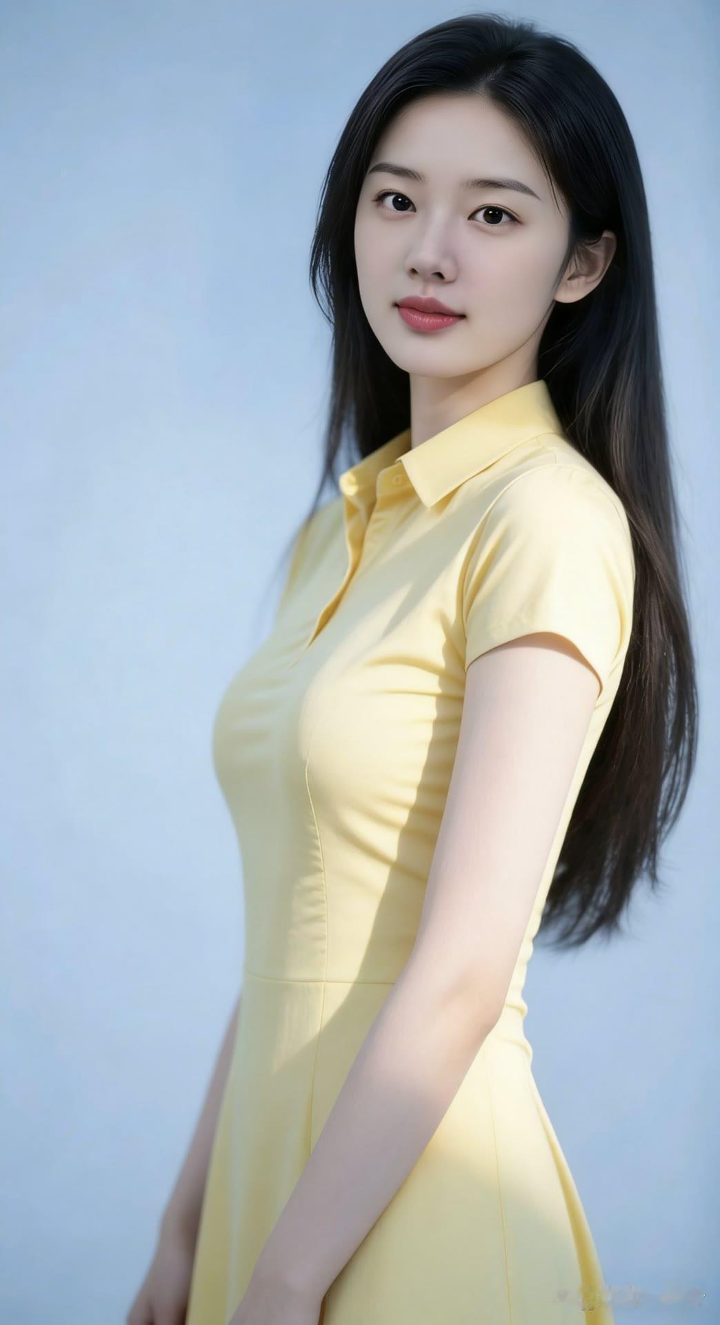 温柔甜美的黄色连衣裙，清新自然，元气满满！🌸💐🌼