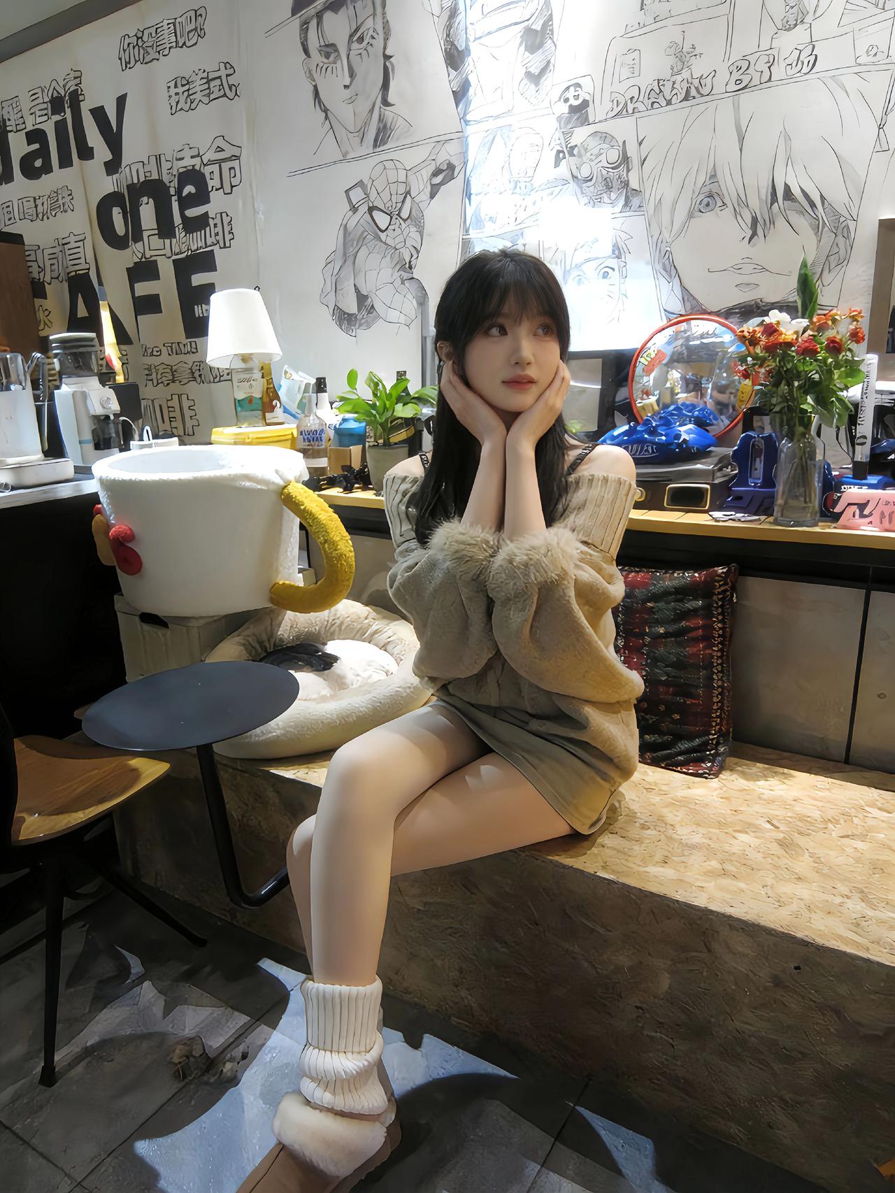 穿搭御姐美女拍照姿势