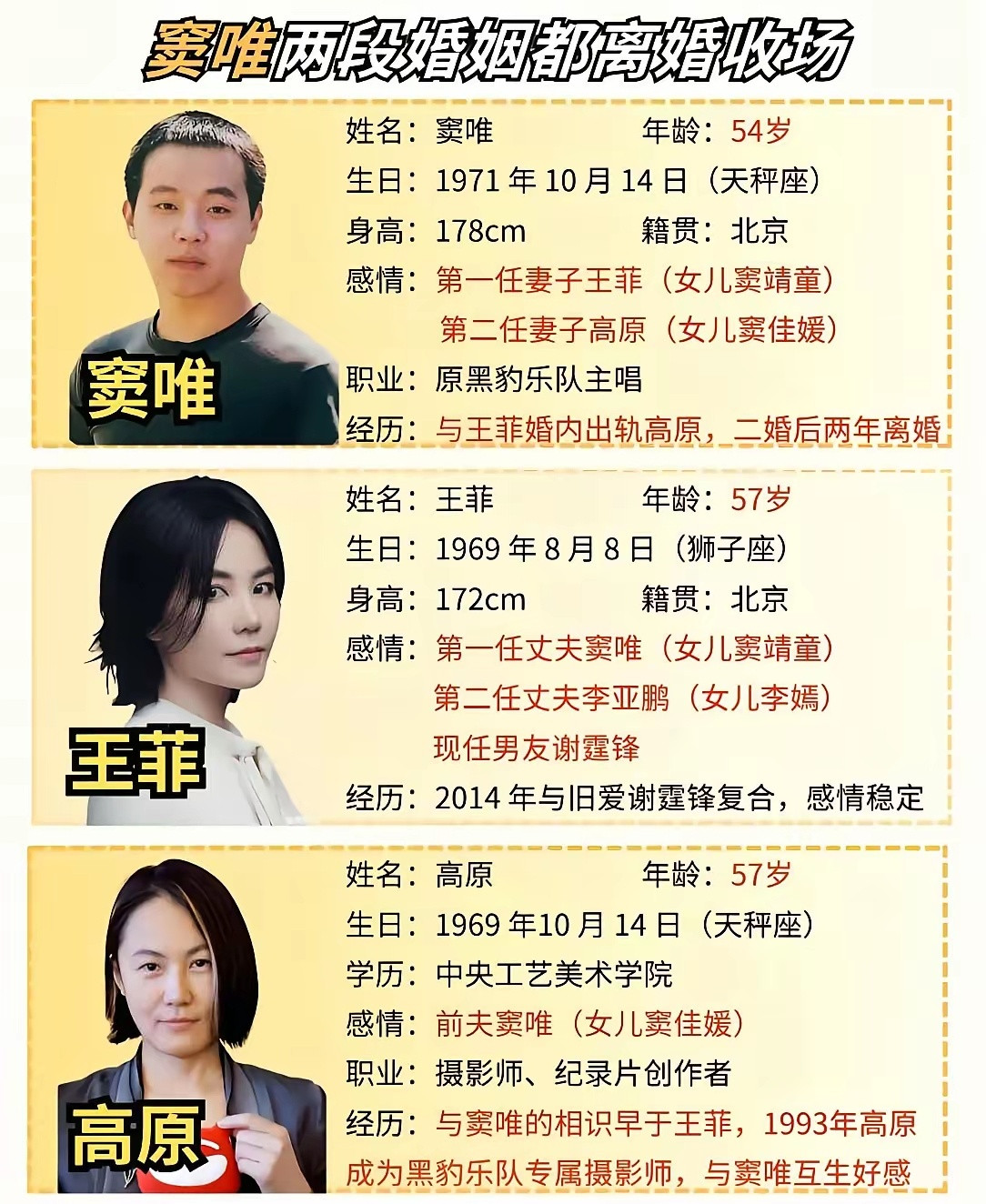 窦唯的两段婚姻，全是意难平。他的感情线，就是90年代乐坛的大瓜。王菲、高原，谁才是他的白月光？才子的