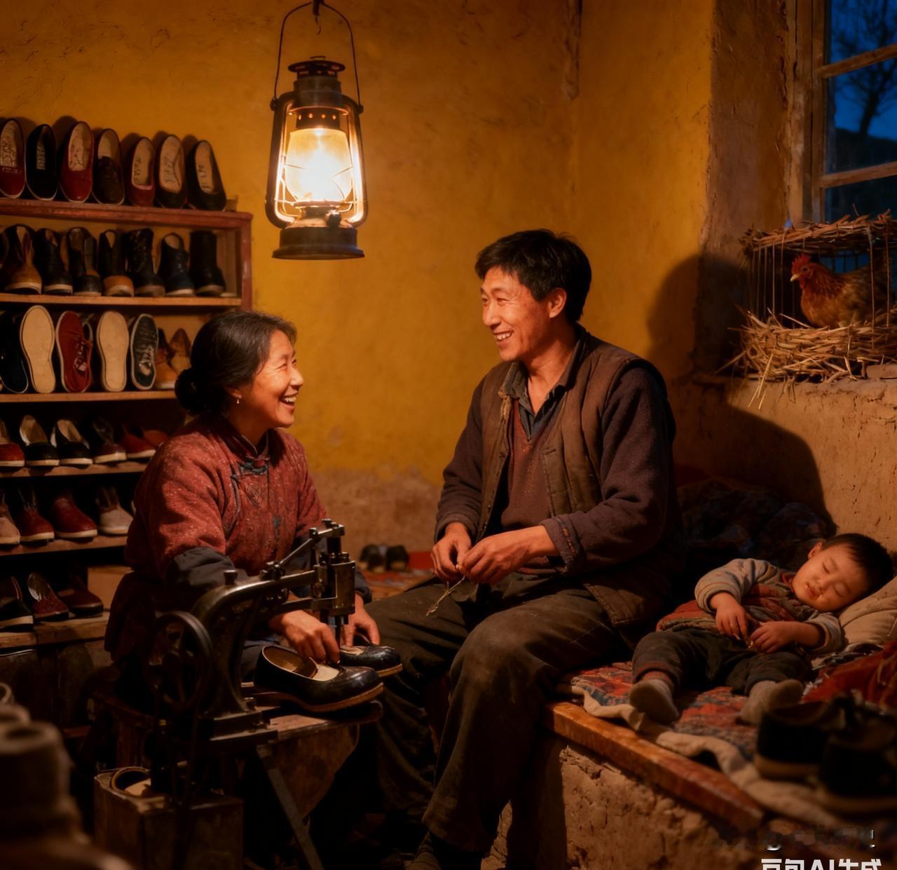 从前，一个鞋匠晚上回家，遇到一个带着孩子的女人想要借宿。鞋匠为了招待她杀了一只鸡