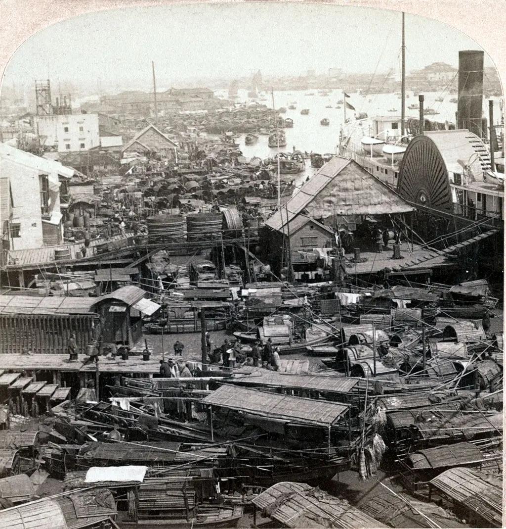 1900年，美国摄影师詹姆斯·利卡尔顿镜头下的广州。