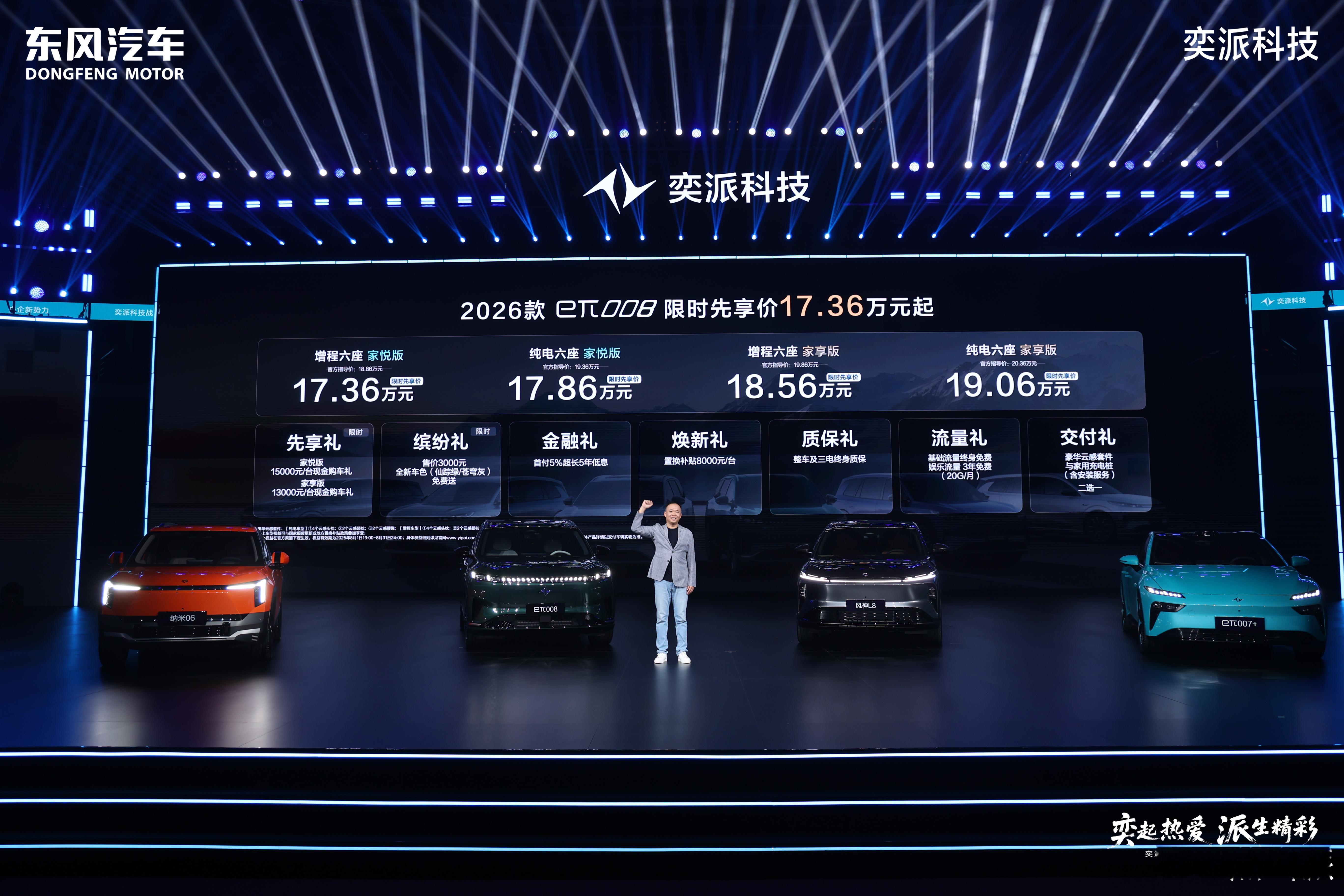 8月1日奕派科技战略发布会暨新车发布会东风奕派eπ008来了！增程六座家悦版1
