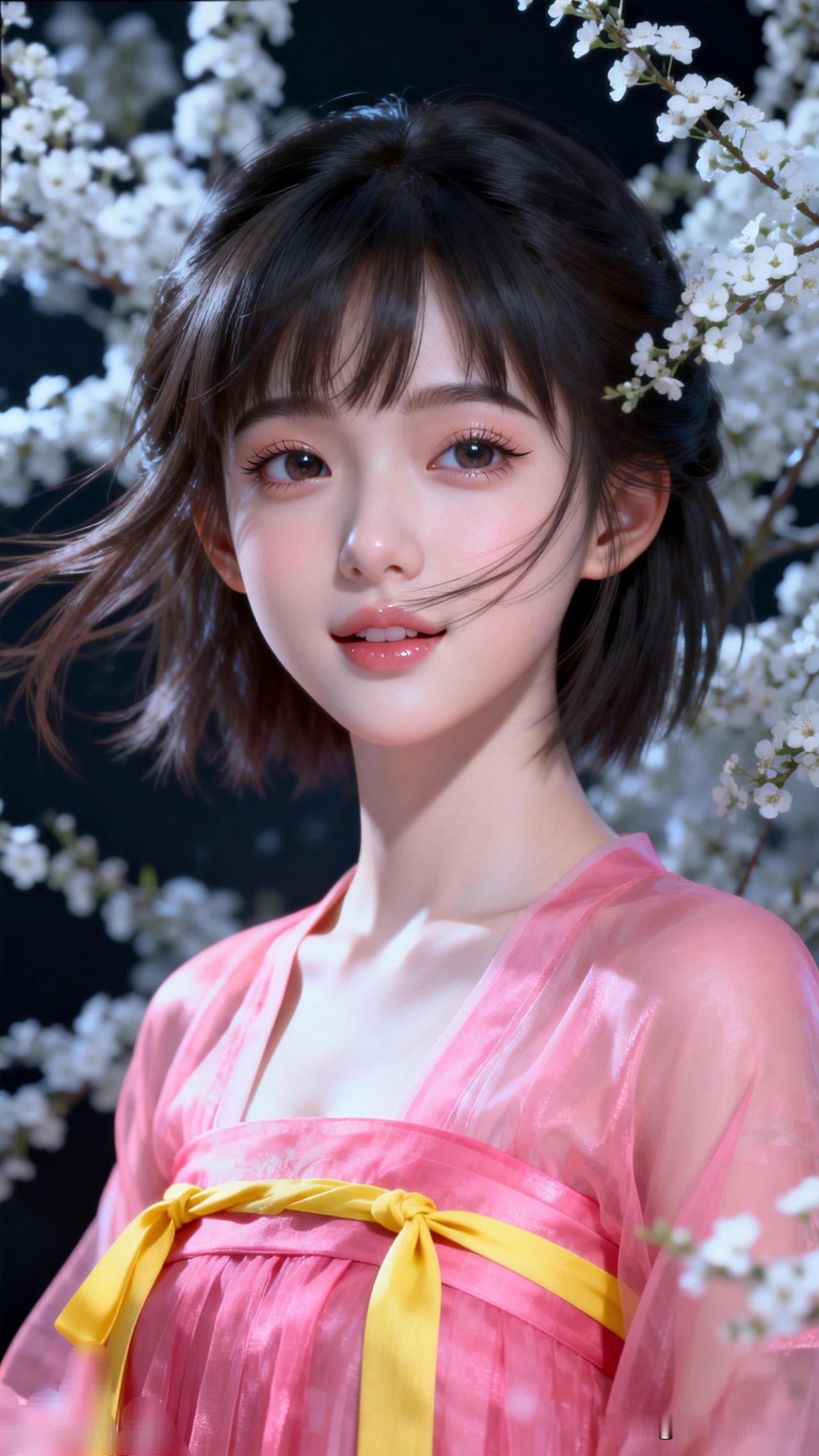 樱花树下，少女柔美如画，粉裙飘逸，春意盎然。女孩子怎么穿搭既时尚又好看?