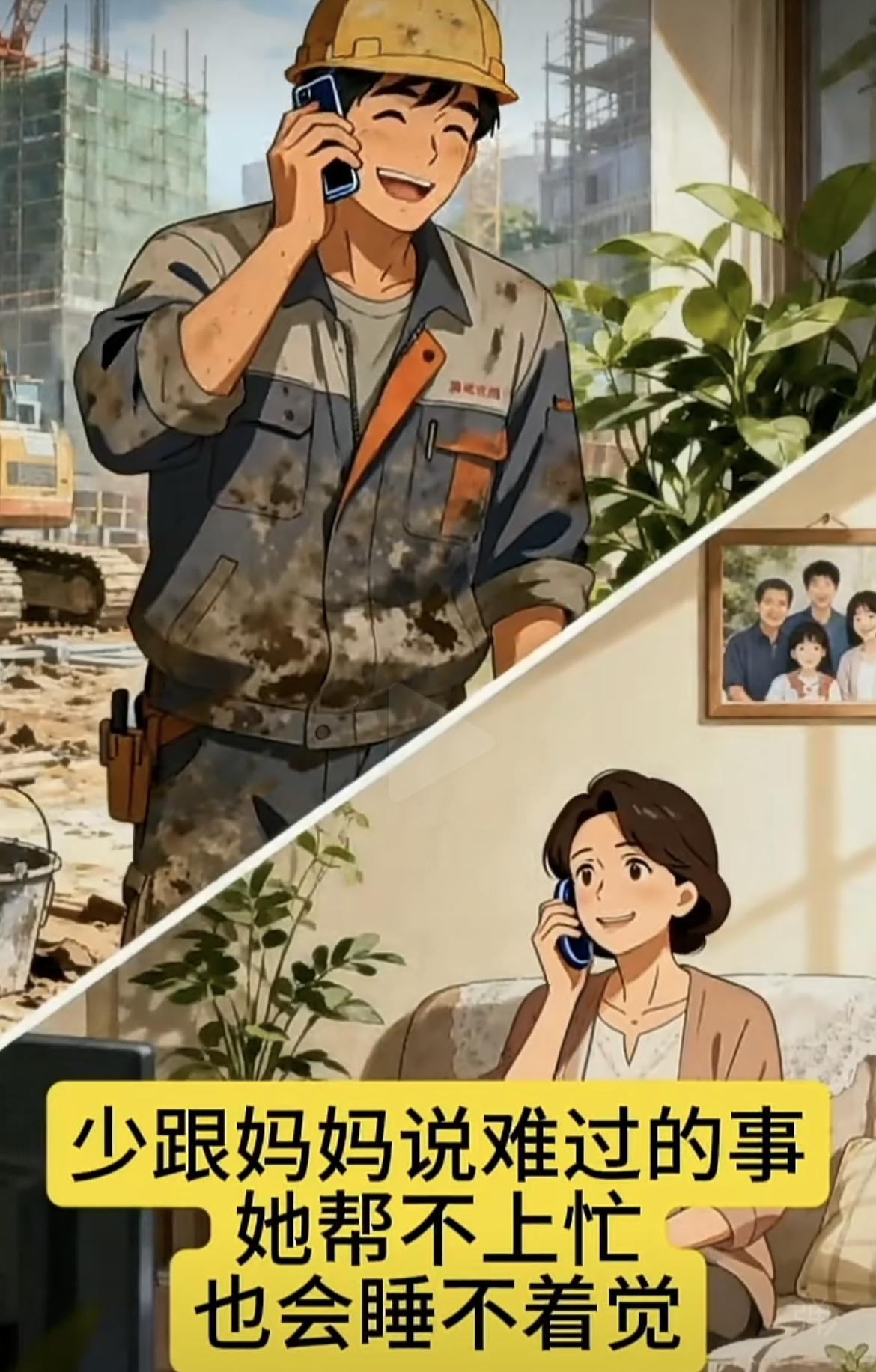 “少跟妈妈说一些难事，她也帮不上，也会睡不着觉”😯😯