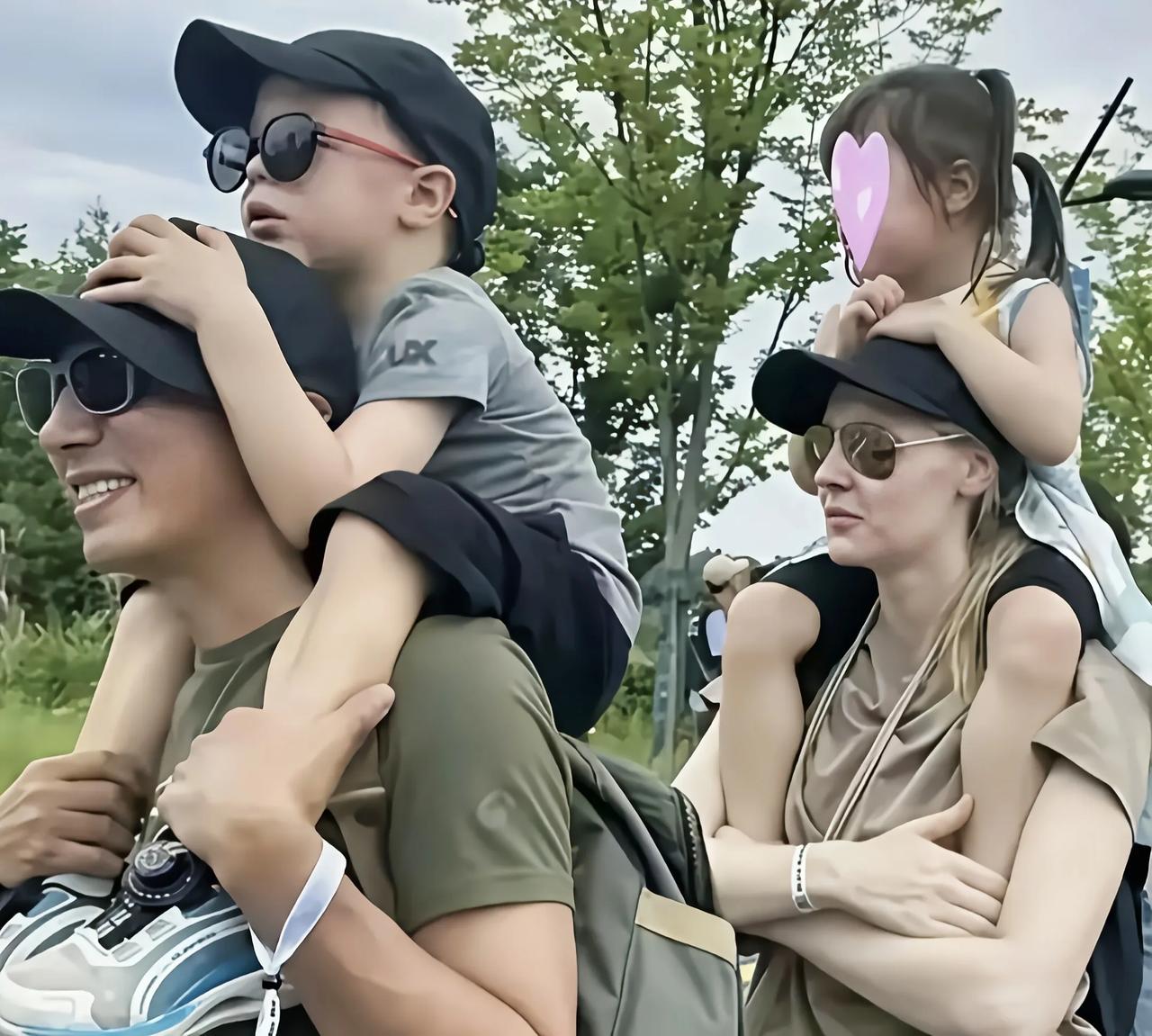 基因是个好东西，撒贝宁两个孩子，不但聪明可爱还颜值高刷到撒贝宁一家四口的照