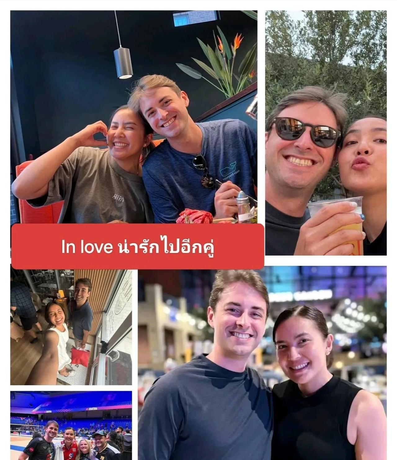 泰国女排二传波蓬传喜讯，坠入爱海，对象应该不是泰国人，但怎么看出了“夫妻相”[笑