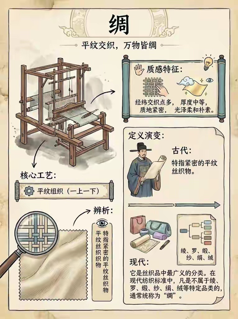 冷知识百科绫罗绸缎锦纱绡绢到底有何区别？