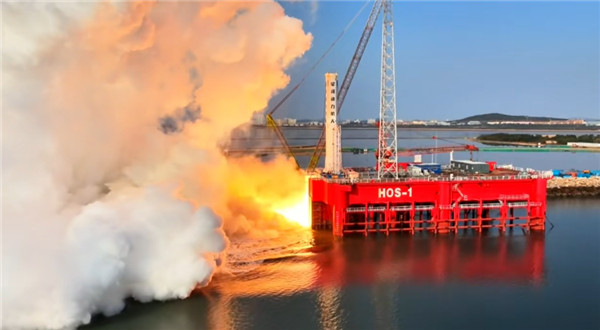 【可复用25次！星河动力智神星一号火箭一子级动力系统海上试车成功】11月4日，在