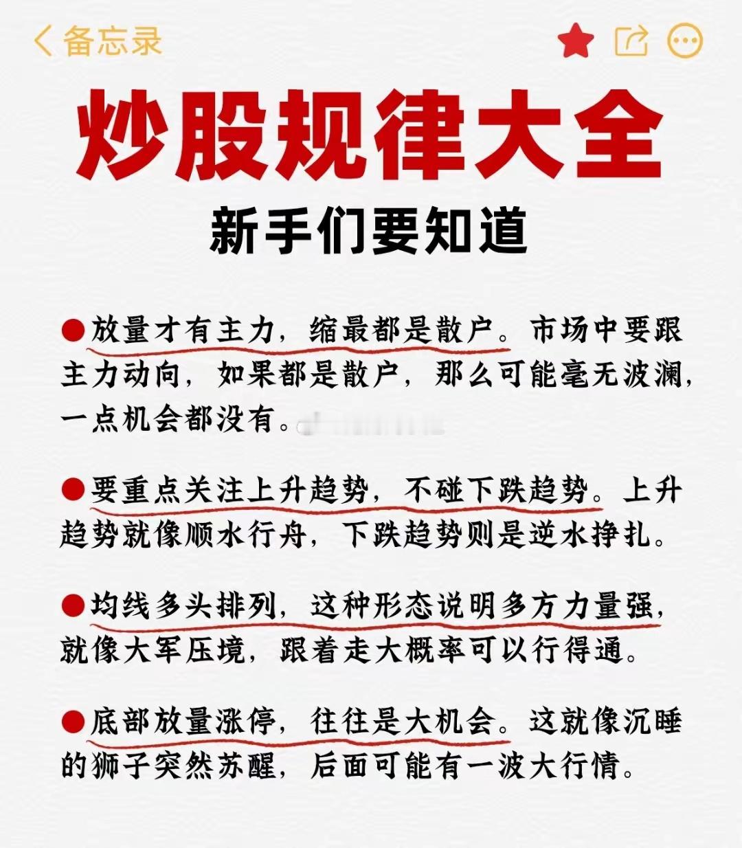 新手钞股的入门规律清单，把复杂的盘面信号转化为可参考的交易逻辑。看懂量能里的主力