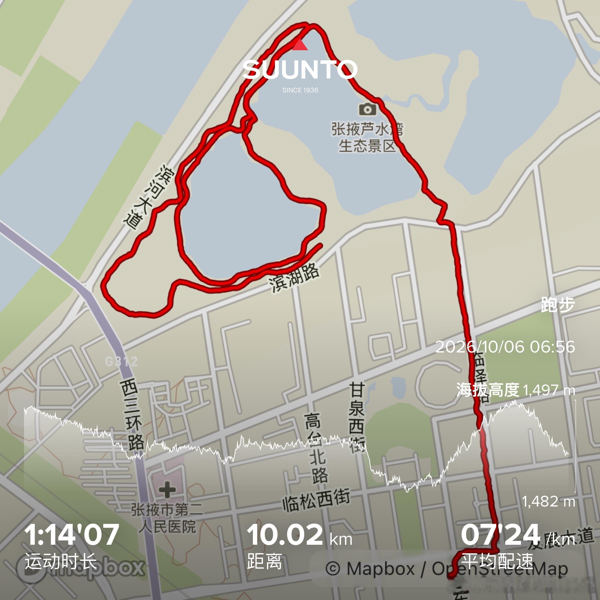 早起晨跑10K～跑步跑步今早下楼只有6度，跑起来有点冻手冻脸～你以为的跑步和实际跑步确实现实和理想之