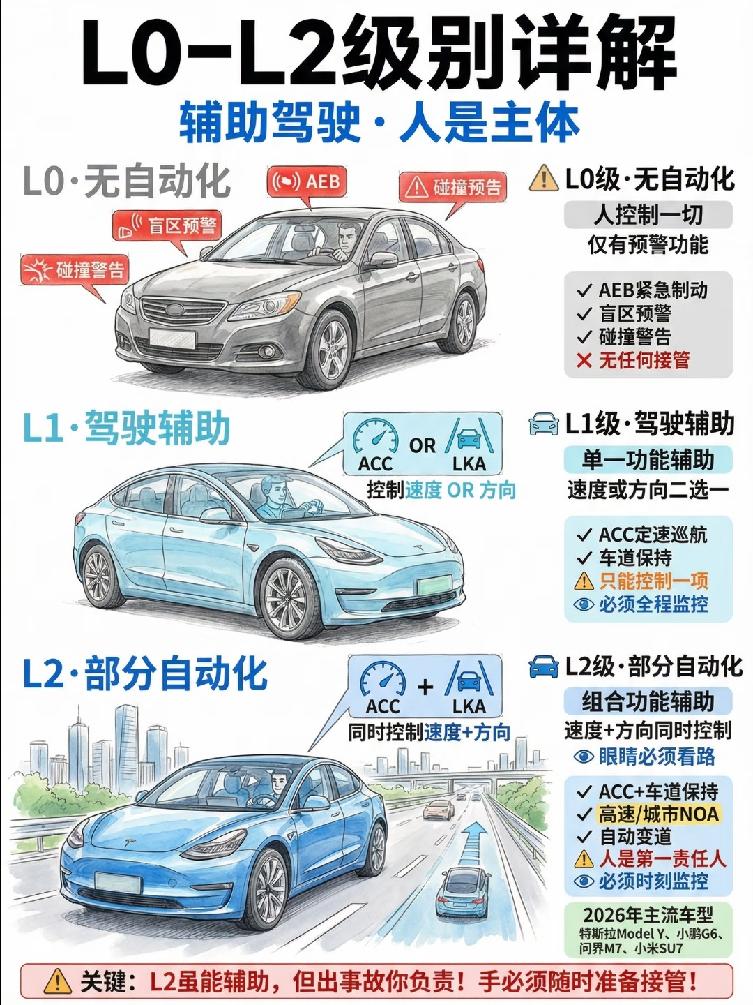 一文看懂汽车自动驾驶分级，L0到L5到底差在哪？
