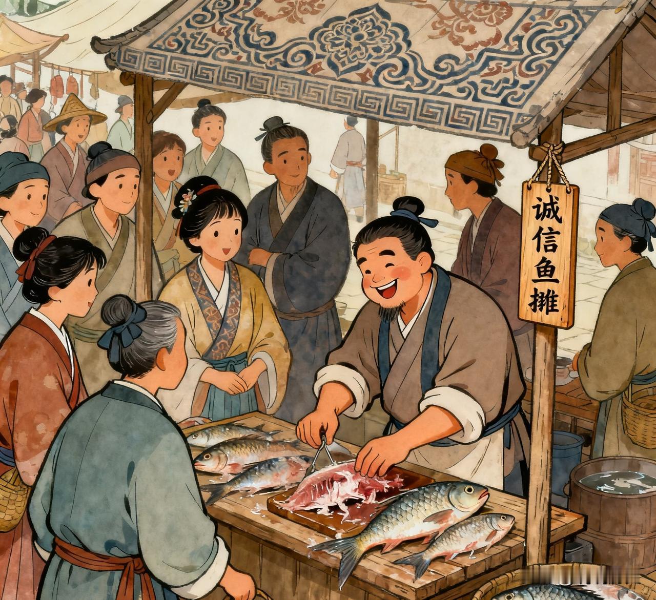 古时，有个卖鱼小贩，捡到20两银子归还失主，不料失主却说丢了30两，还将