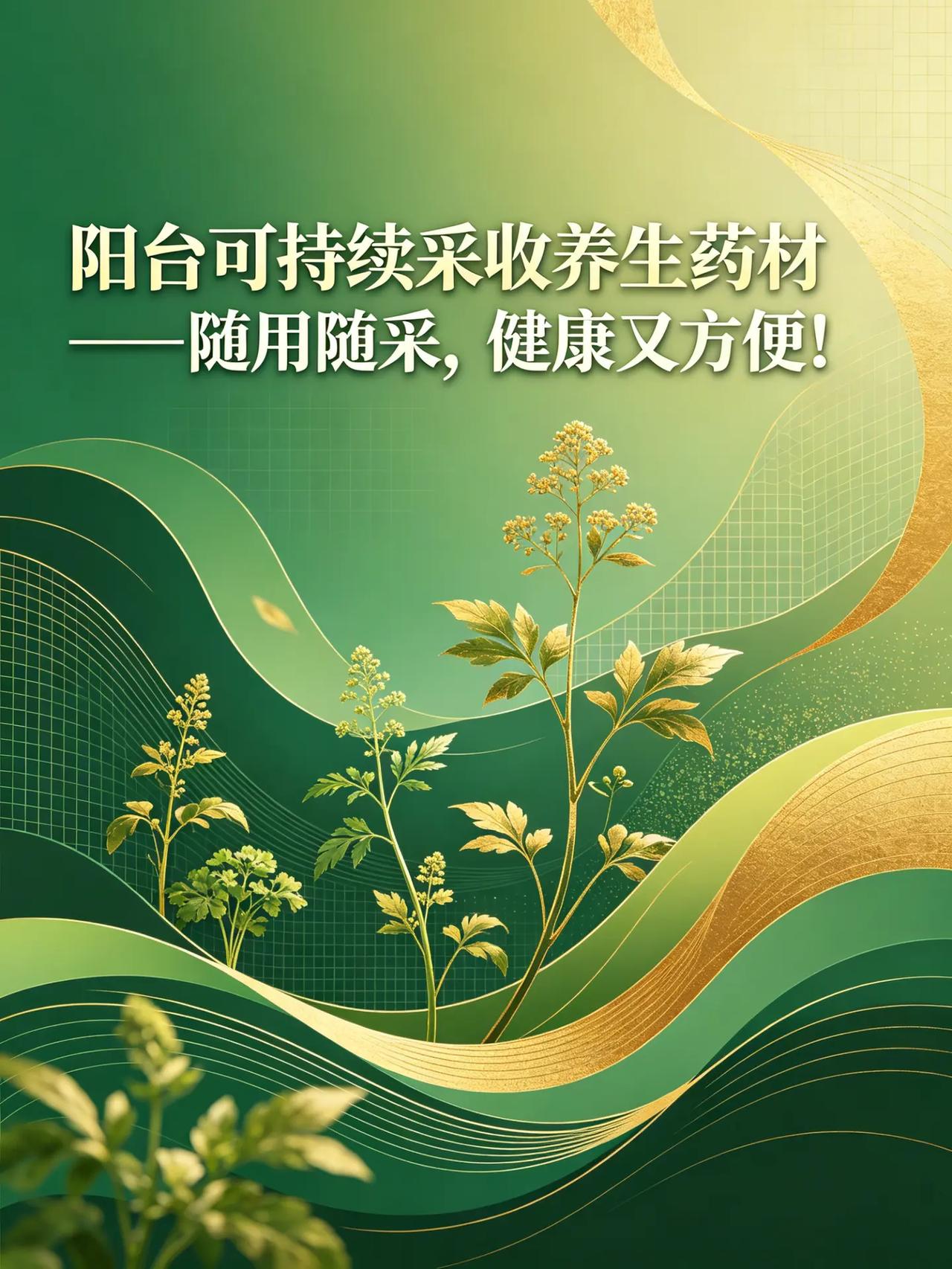 阳台可持续采收养生药材，随用随采健康方便。阳台种植养生