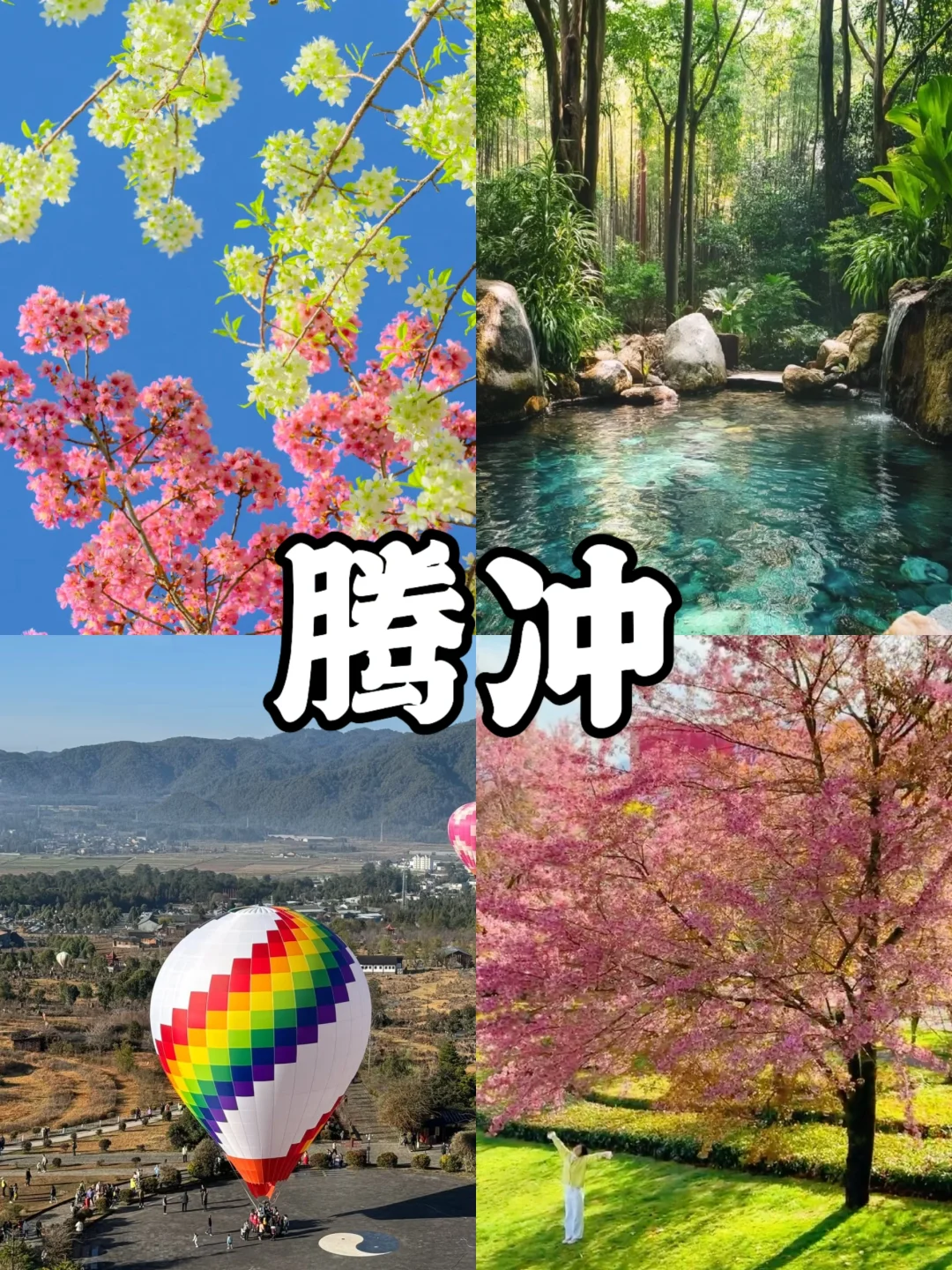 冬天来腾冲我只做一件事！温泉♨️樱花🌸美食