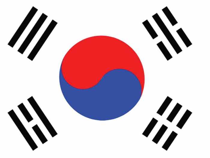 韩国国旗上原本有8个汉字, 因中国去掉4个字, 因日本又去掉4个