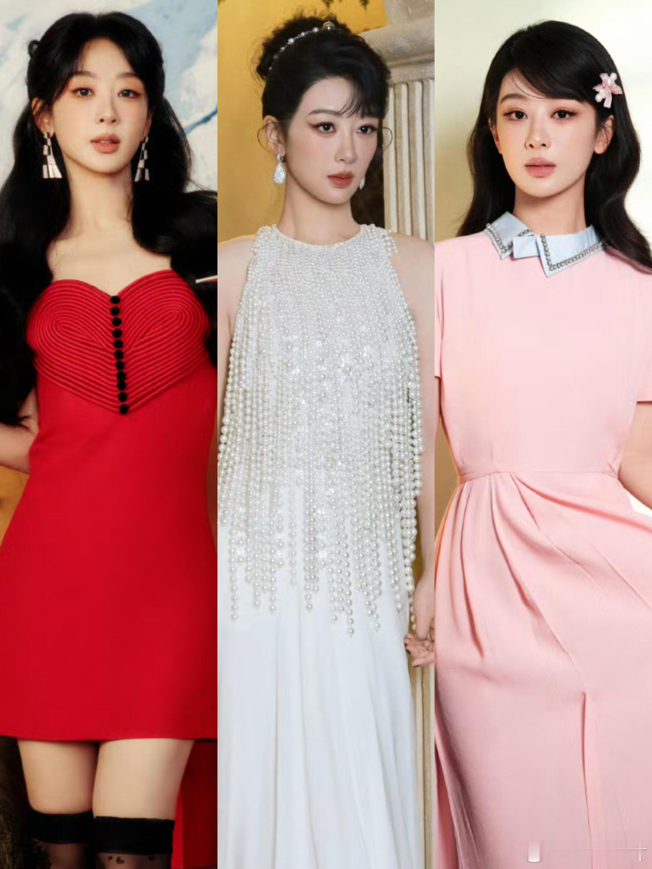 杨紫｜生日造型，甜美俏皮好优雅杨紫｜今日生日造型第一套身着一袭GeorgesH