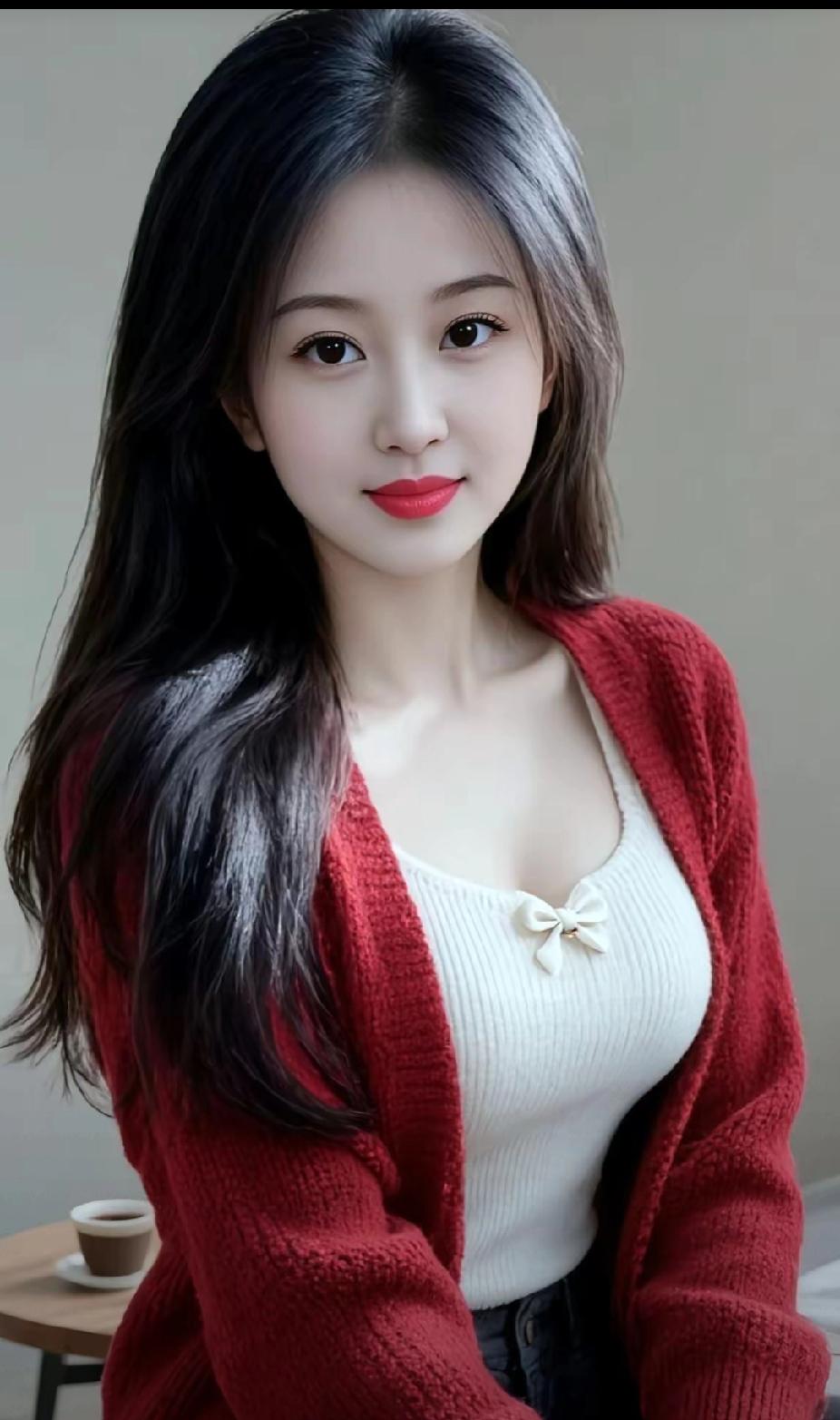 温柔甜美的少女，暖意融融。