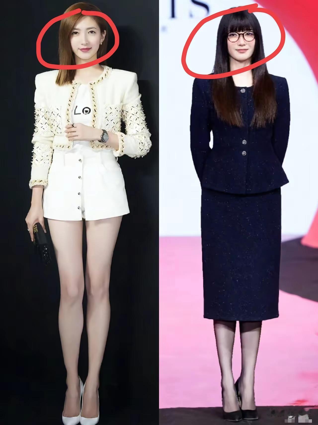 江疏影好像换了个人啊？别人都嫌下巴短她倒好还把下巴缩回去了[捂脸哭]