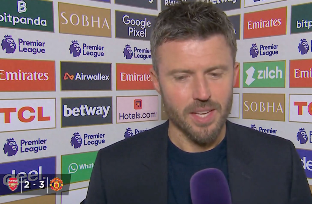 英超第23轮，曼联客场3-2战胜阿森纳，曼联临时主帅卡里克赛后接受了拜因体育的采