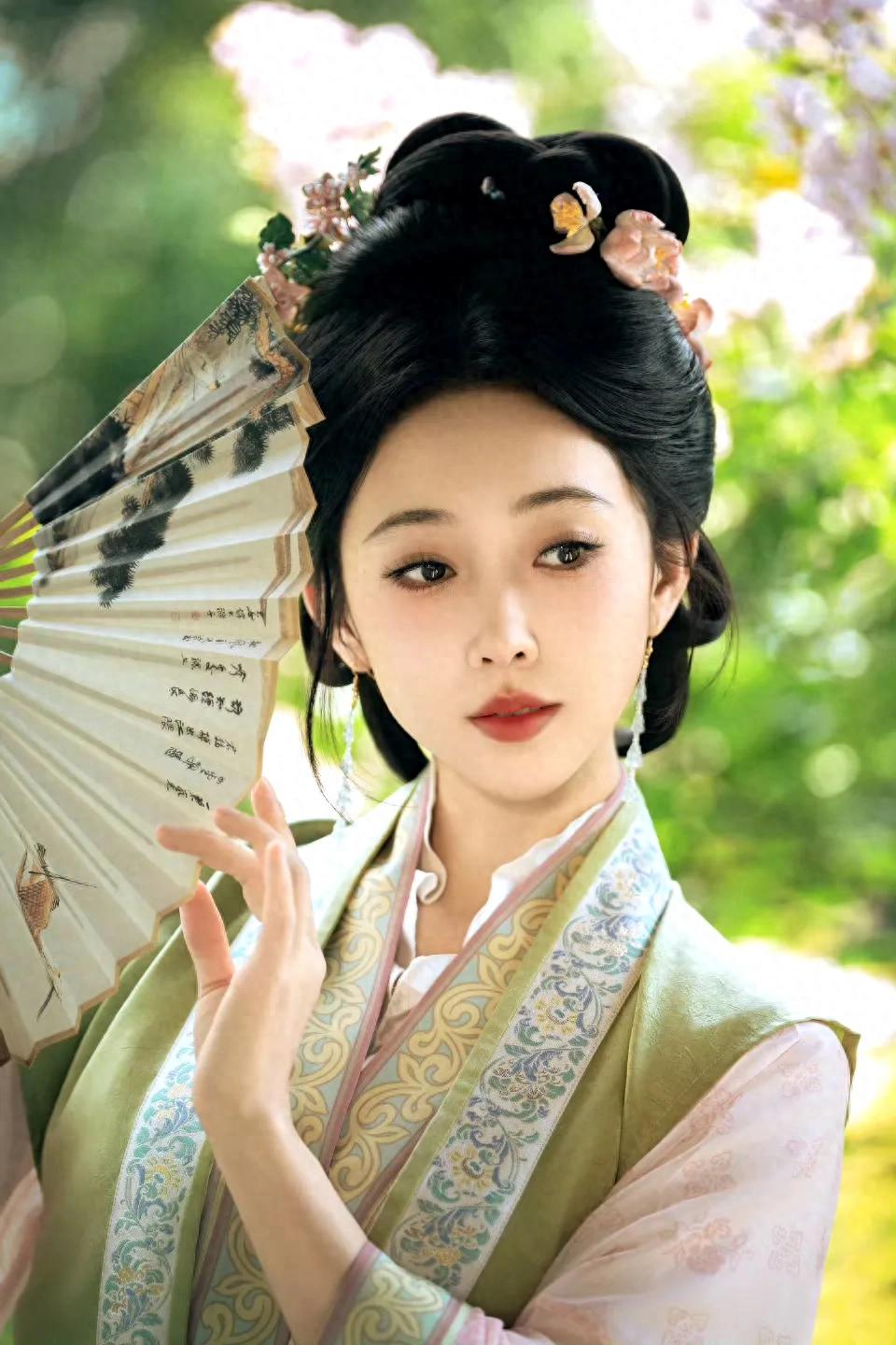 “师姐”宣璐古风写真：花香流水、姑苏一梦！