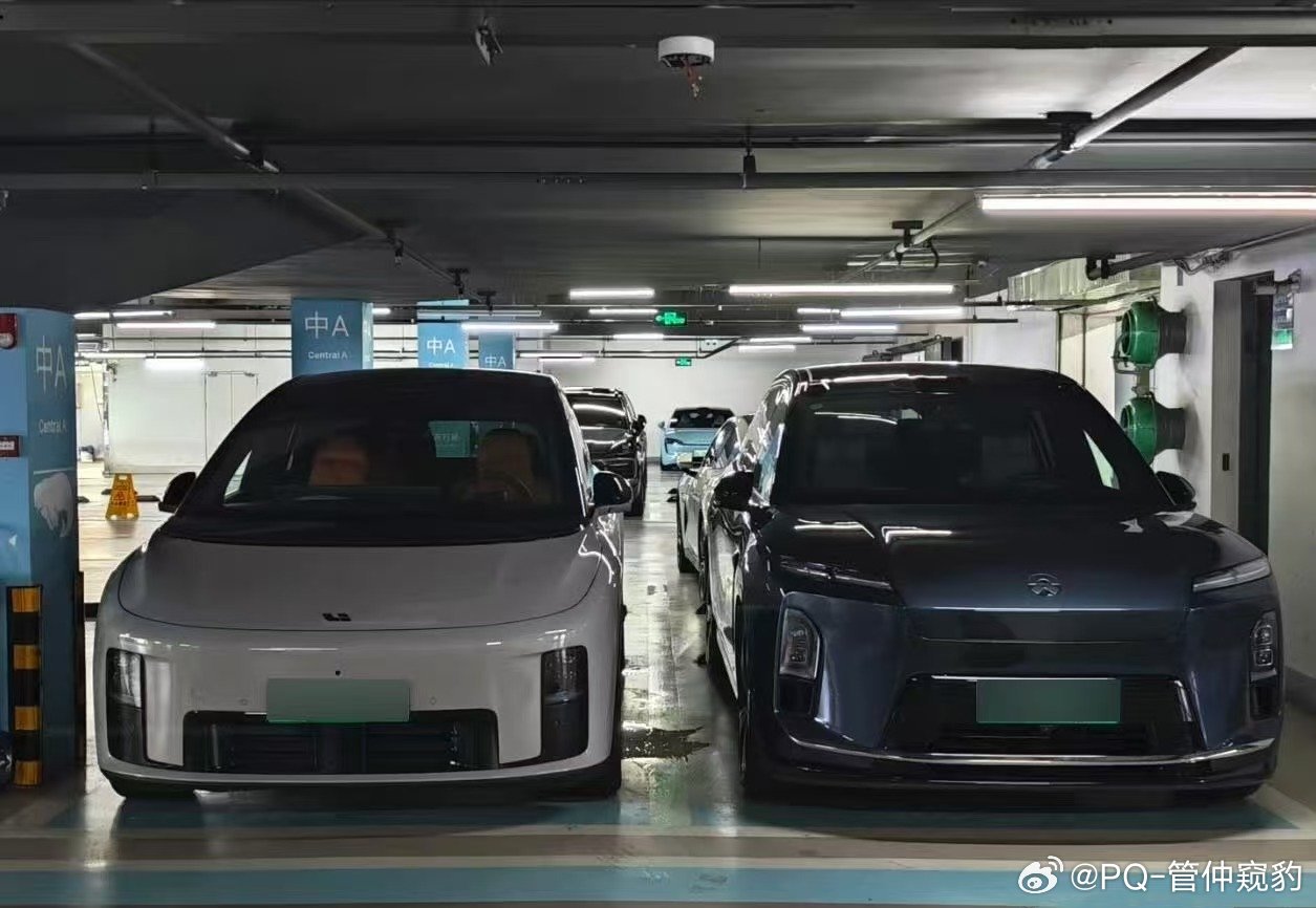 理想i8和蔚来es8同框我还是觉得Nio2.0的前脸更好看​​​