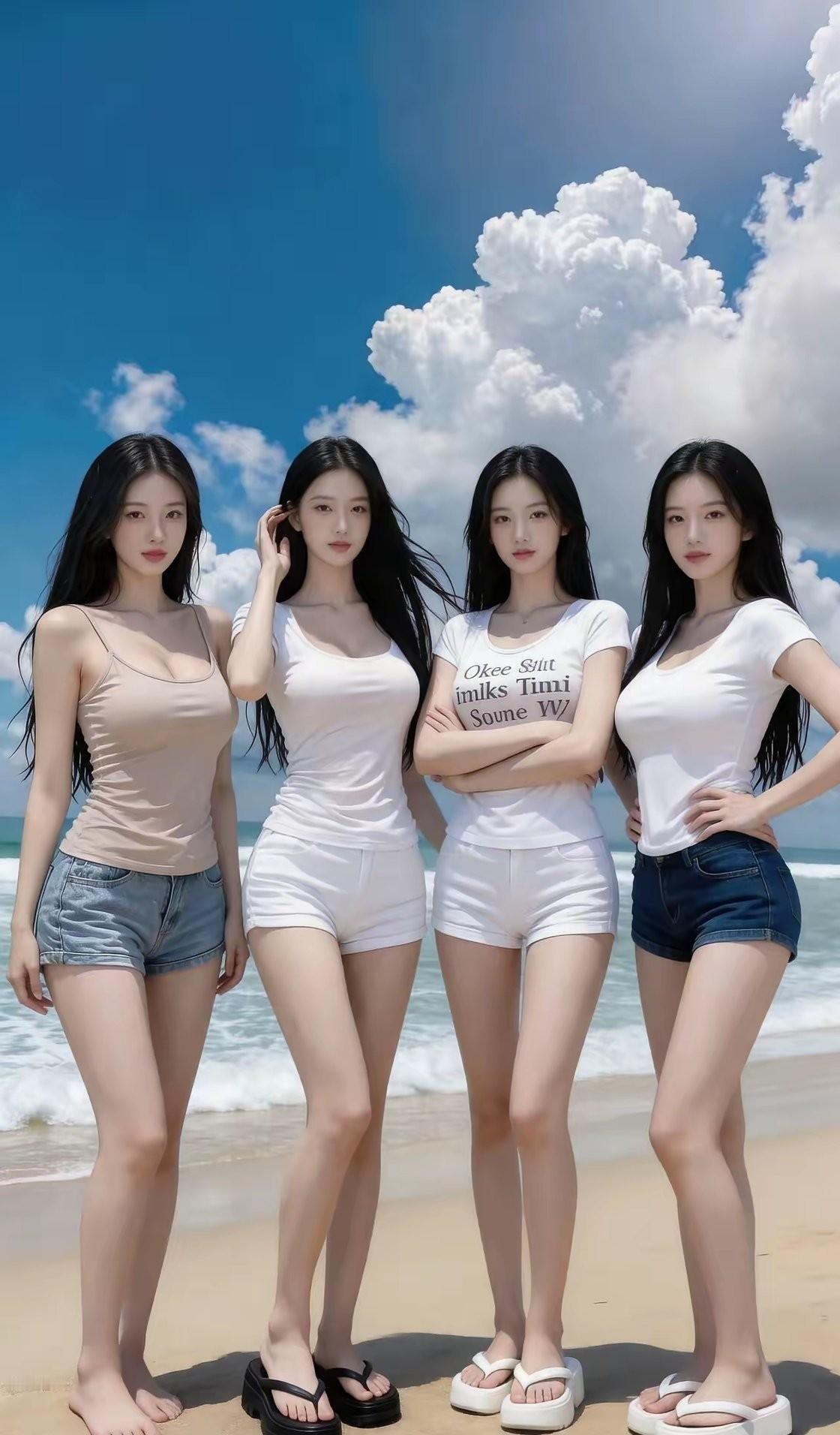 这四位美女太美了，看的我眼花缭乱，不知道选谁了，家人们，你认为我是选左边还是选右