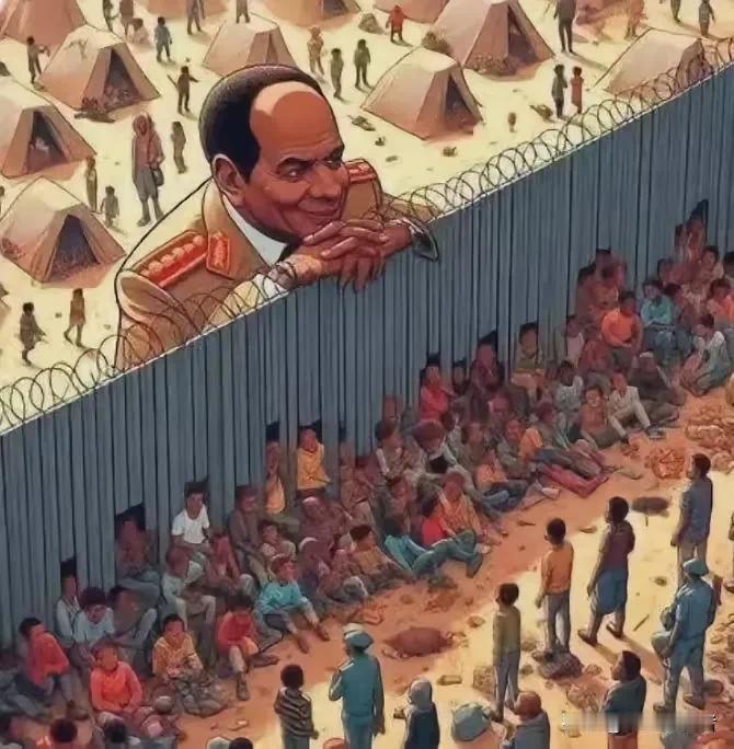 伊朗一频道发了幅漫画，针对埃及外长。因为昨天埃及外长批评了不少国家，说它们看着加