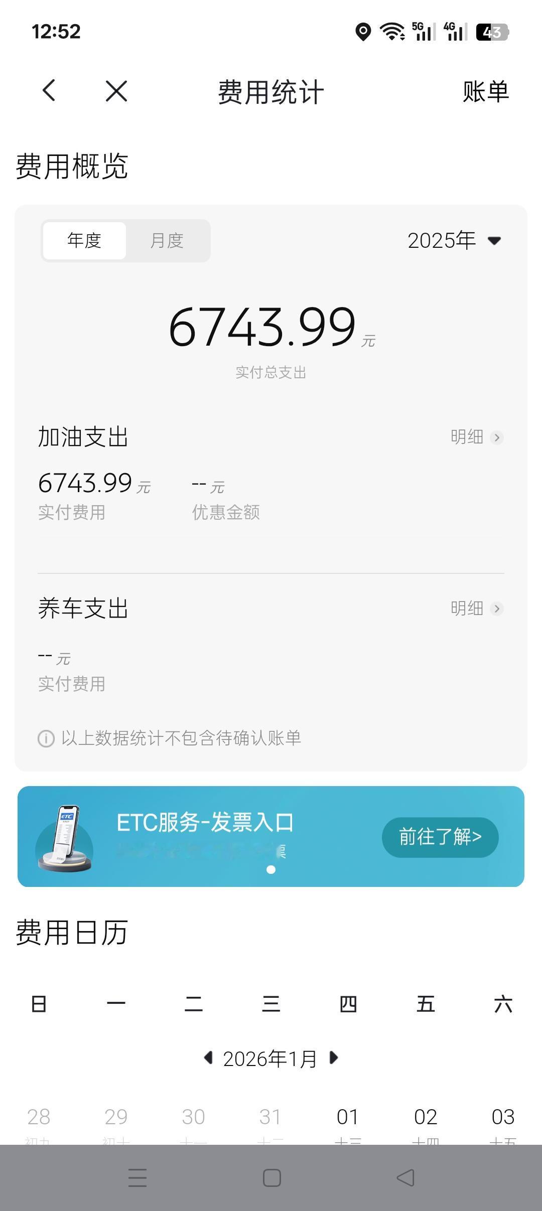 你们一年得多少油费