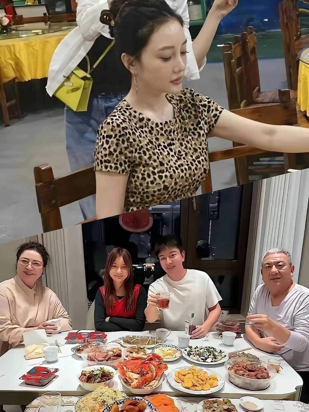 也不知道她后不后悔做头发？好好的一家人！