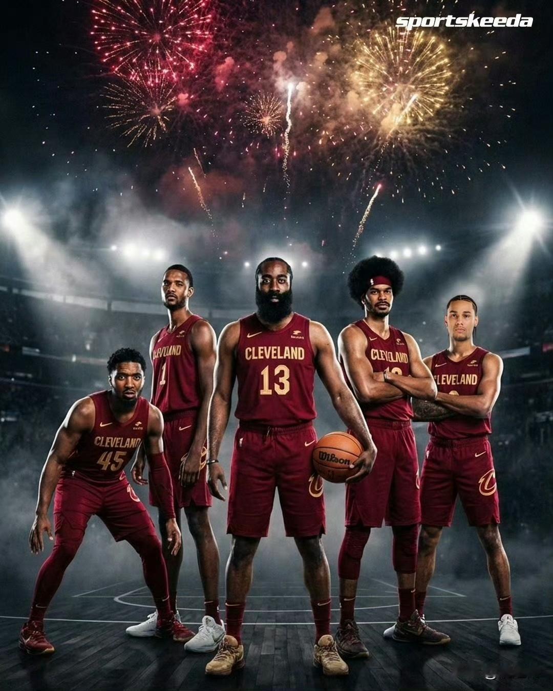 这就是哈登的作用！哈登加盟骑士队之后的两场比赛中，阿伦场均25.5分11.5