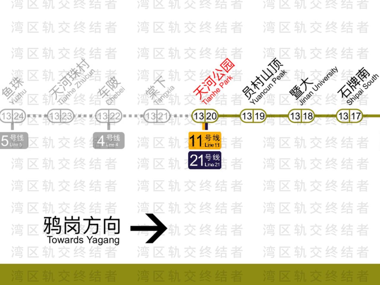 广州地铁13号线二期线路图它来啦！非官方线路图(为自制)，仅供参考！近日，广