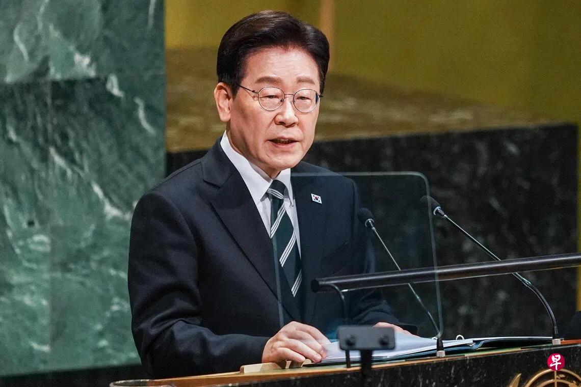 韩国总统李在明在联合国大会上公开向中美喊话！韩联社报道，李在明9月22日在出席第