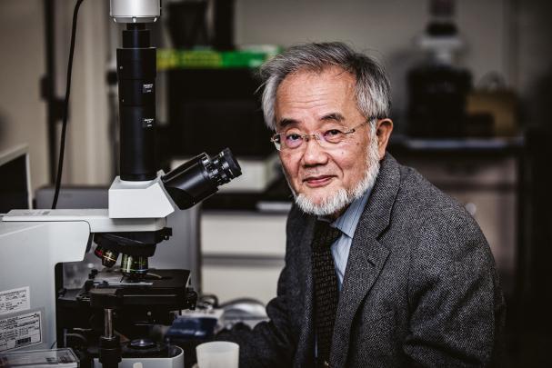日本生物学家大隅良典因为发现饥饿状态下身体靠“吞掉”受损细胞实现自我清洁的机