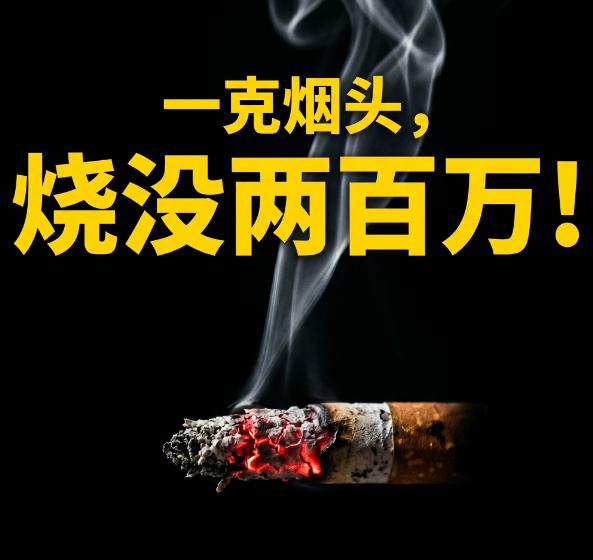 你以为一克不到的烟头，随风一飘就散了？大错特错！这白胖胖的小玩意儿，是个悄无声息