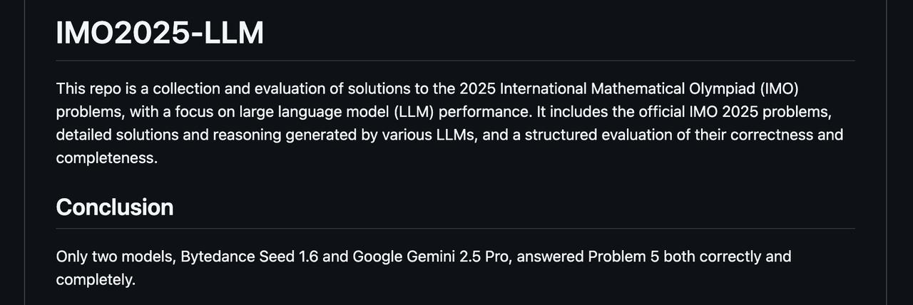 AI挑战奥数IMO2025，结果扎心了2025年国际数学奥林匹克（I