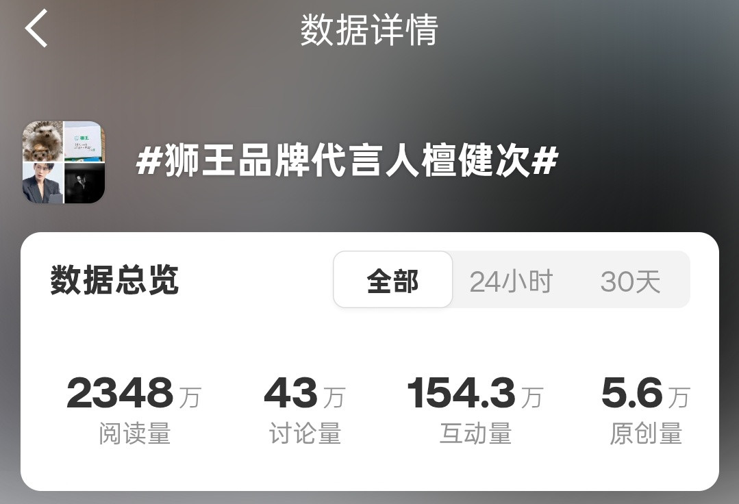 真的很心累，晒单的，发代言视频的，发代言图的为什么不带一下狮王品牌代言人檀健次