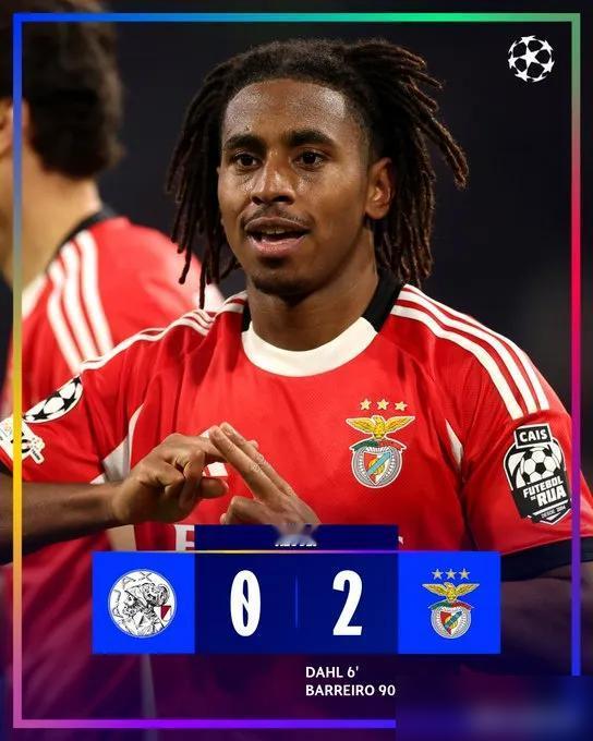 魔力鸟又回来了，穆里尼奥带领本菲卡2-0完胜阿贾克斯！在本轮欧冠联赛中，两支4连